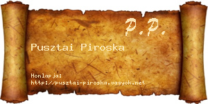 Pusztai Piroska névjegykártya