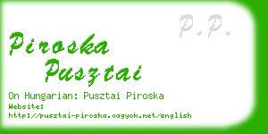 piroska pusztai business card